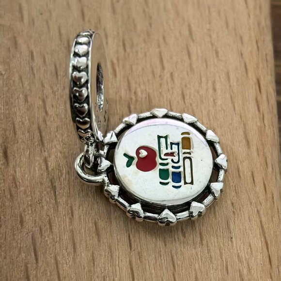 Pandora Schoolteacher Engravable Dangle Charm, S925 Silver Bracelets - Picture 3 of 4